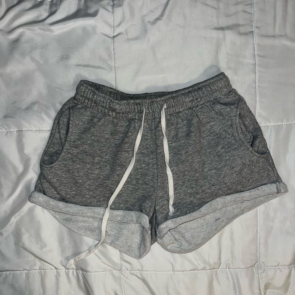 Gray Sweatpant Shorts